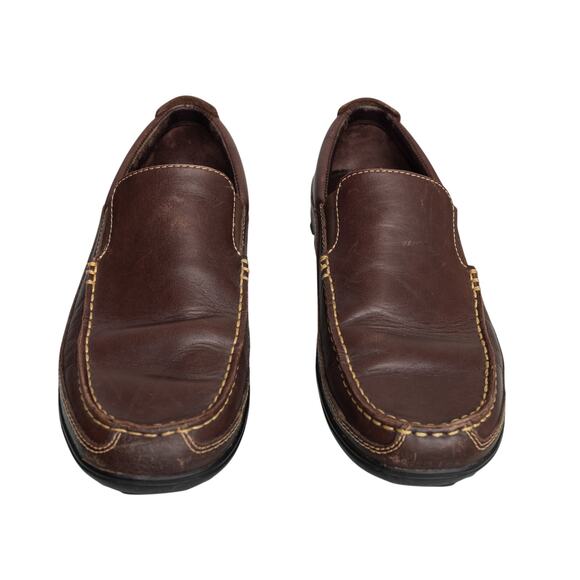 Men\'s Classic Brown Leather Cole Haan Tucker Venetian Slip On Loafers - 7.5M